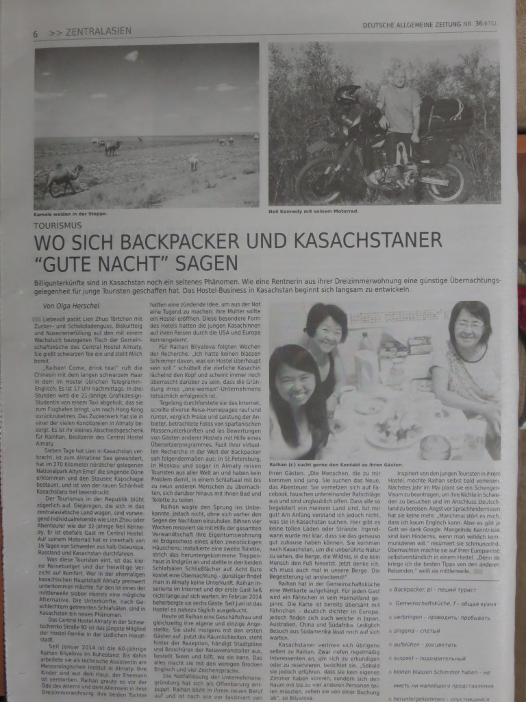 Der Zeitungsbericht