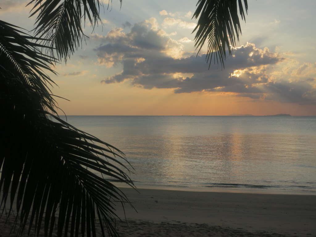 Blick aufs Meer am Abend