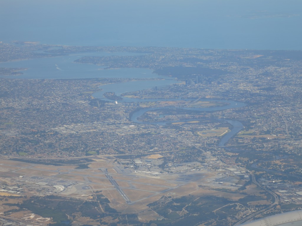 Anflug auf Perth