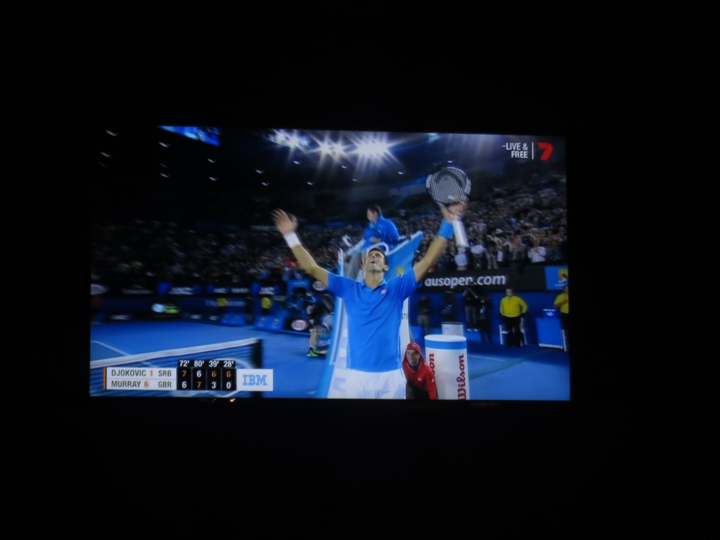 Novak Djokovic direkt nach seinem Australian-Open-Triumph