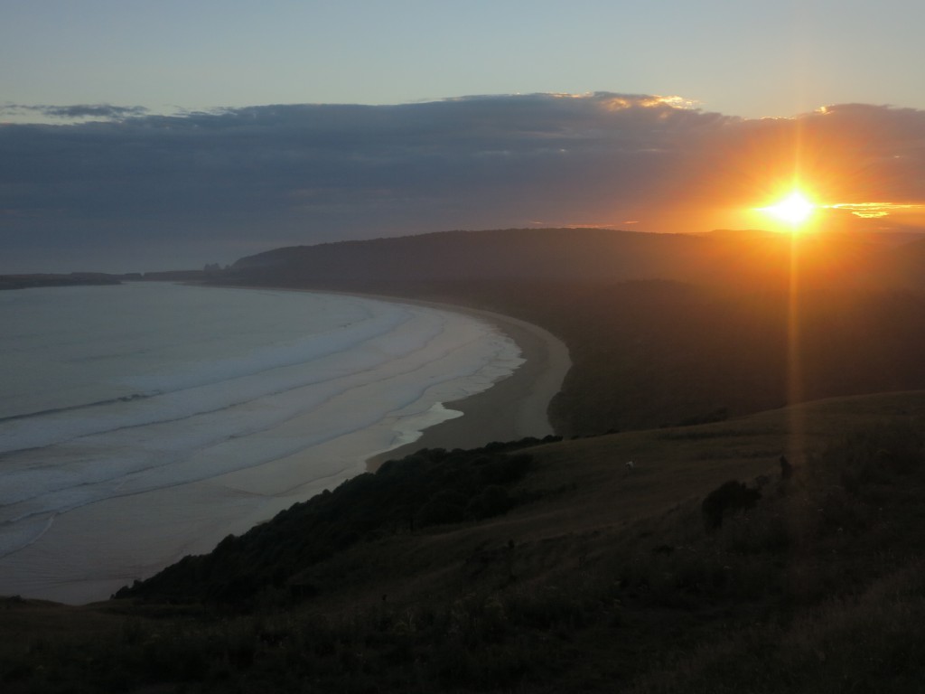 The Catlins: Abendstimmung an der Tautuku Bay