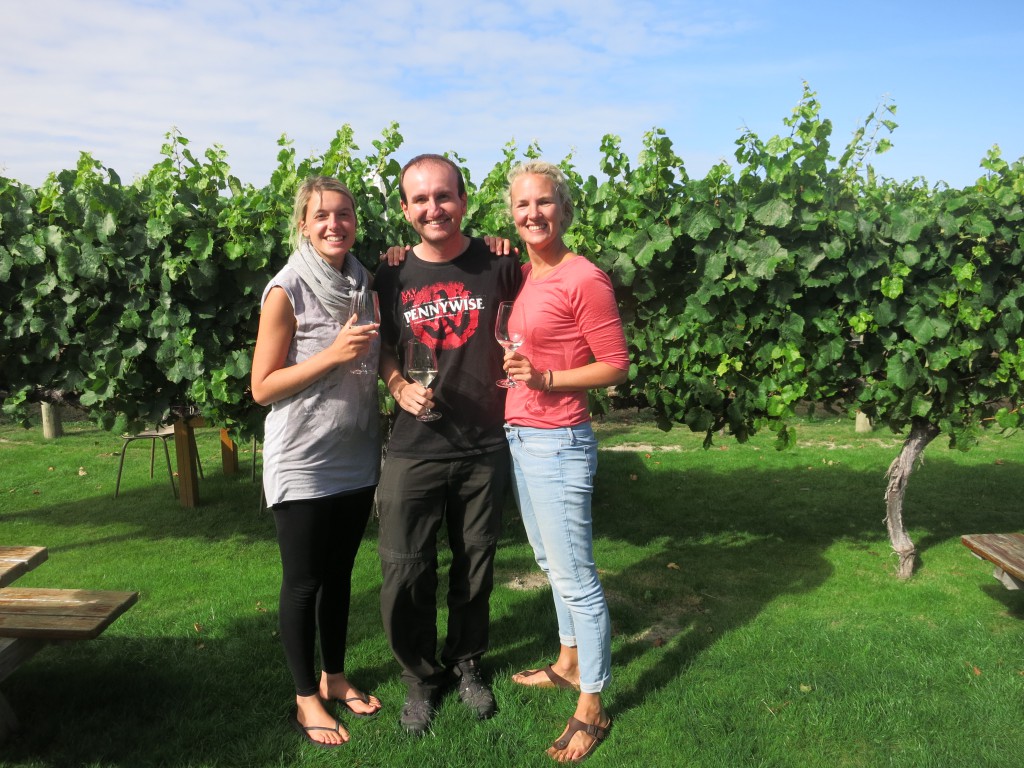 Mit Kerstin und Aline beim Weingut Saint Clair