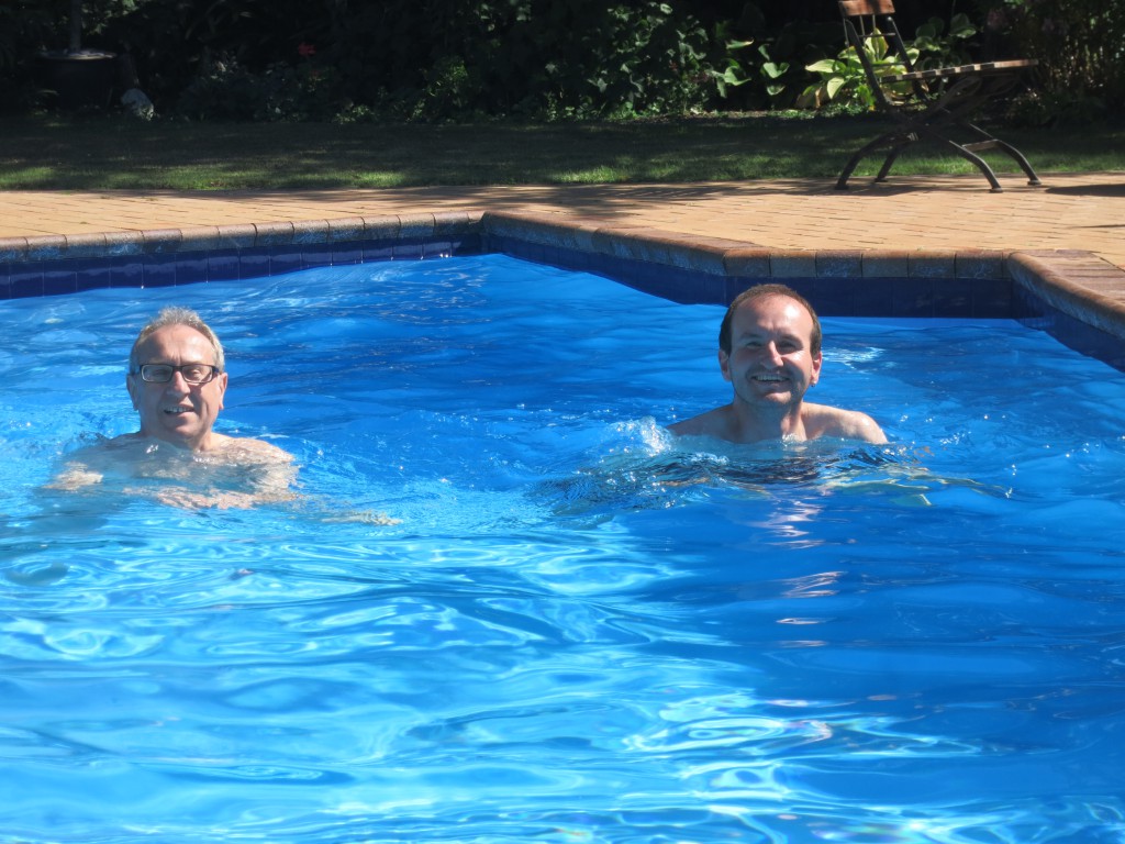 Mit Erhard in Gerdas und Alexanders Pool