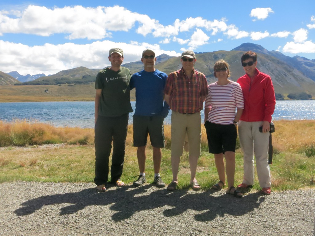 Mit Alexander, Erhard, Gerda und Dette am Lake Tennyson