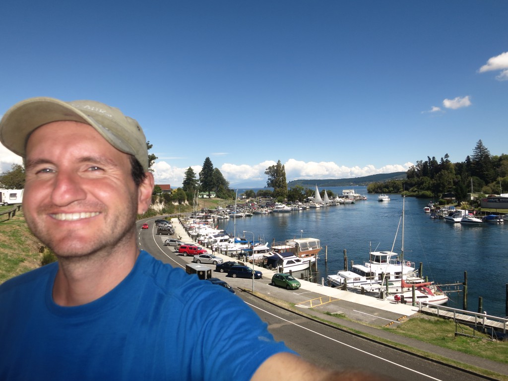 Vor der Bootsanlegestelle am Lake Taupo