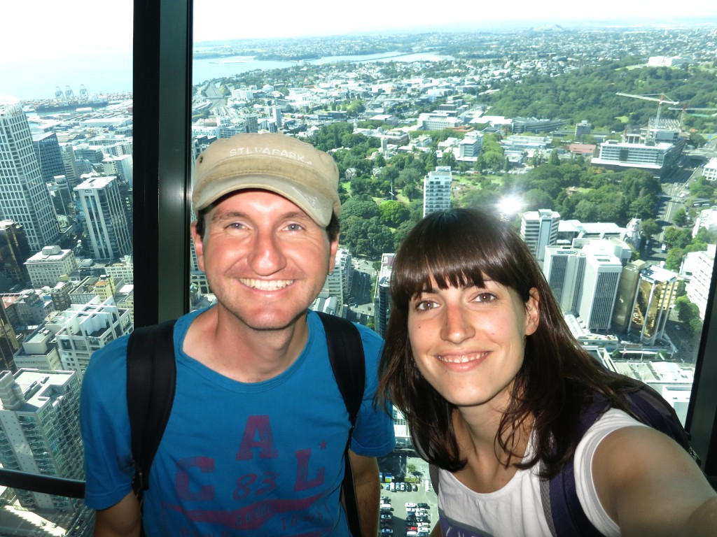 Mit Eva auf dem Sky Tower