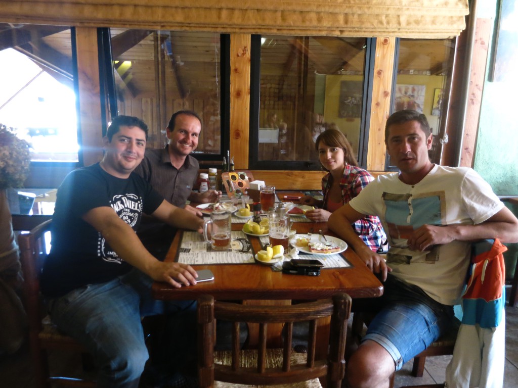 Mit Francisco, Vanessa und Gabriel in der Brauereigaststätte Kunstmann