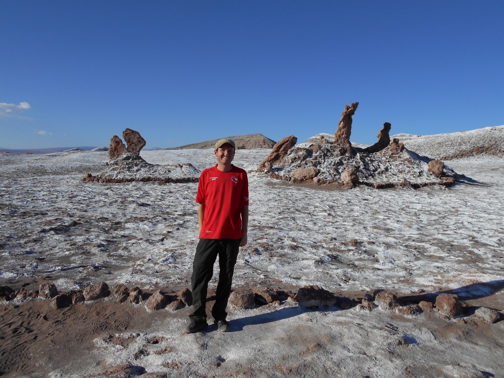 Vor den Tres Marías im Valle de la Luna