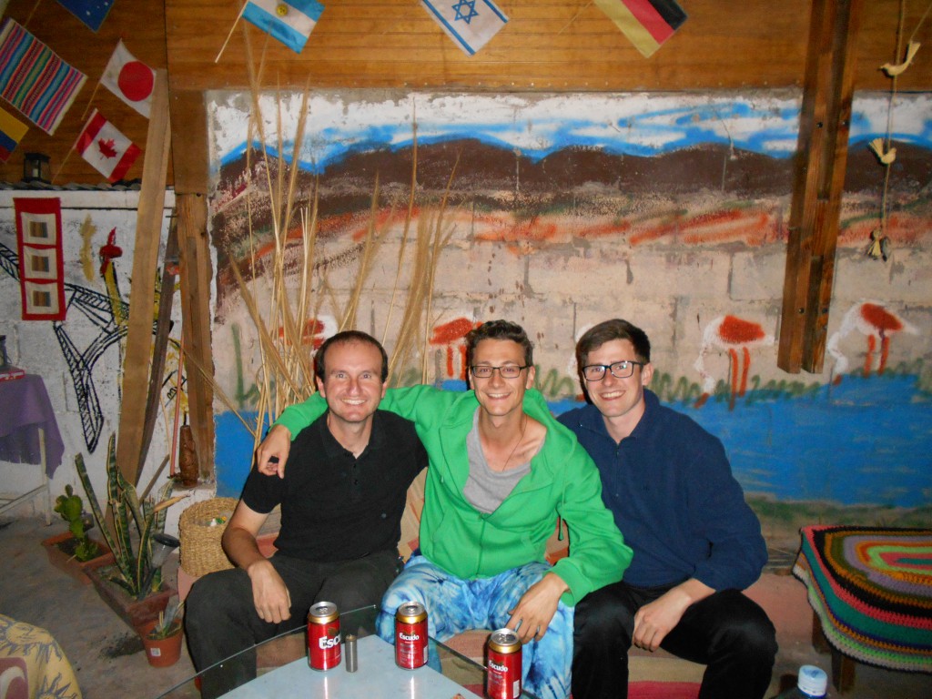 Mit Chris und Max im Hostel